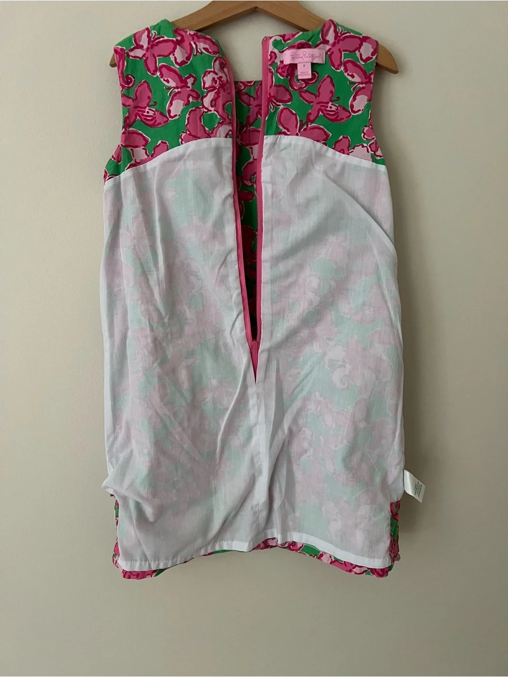 Lilly Pulitzer | Girls’ Pink & Green Butterfly Pattern Dress Size 8